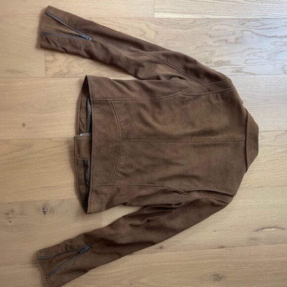 June Brown Suede Moto Jacket Size XS - Picture 3 of 8